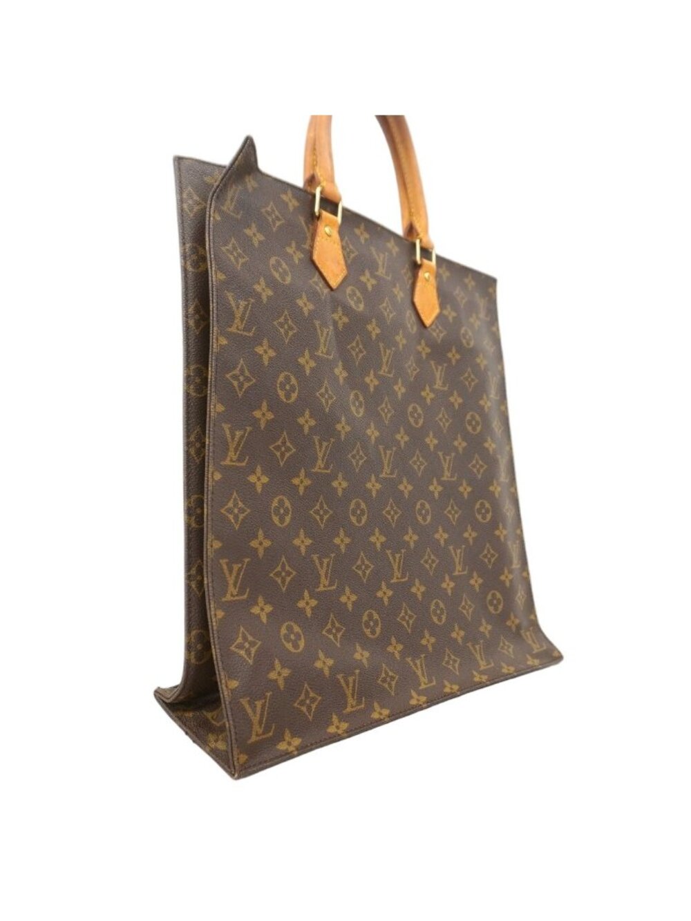 Louis Vuitton Tote Monogram Sac Plat Brown - Picture 2 of 10